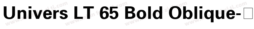Univers LT 65 Bold Oblique字体转换